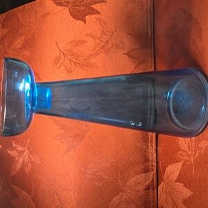 Blenko Blue Glass Candle Holder
